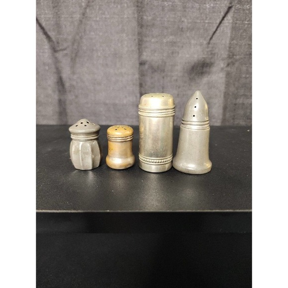 Rogers Other - VTG Lot of 4 Mixed Pewter and WM Rogers Silverplated Salt and Pepper Shakers